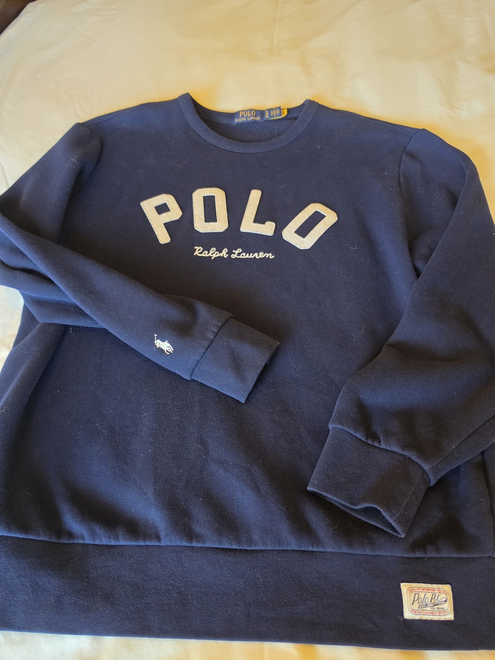 Polo by Ralph Lauren Men's Navy Logo Crewneck Sweatshirt